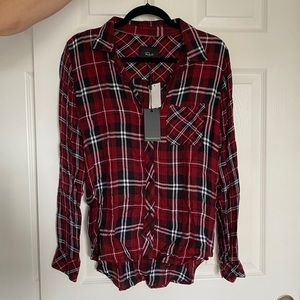 NWT Rails Flannel Button Down Shirt M